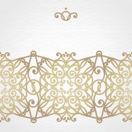 Vector seamless border in Victorian style N69