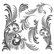 Vector floral ornament elements pack N2