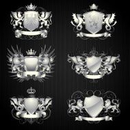Silver heraldry set