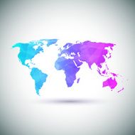 Low poly Geometric world map Vector N2