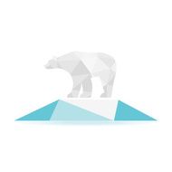 Abstract bear isolated on a white backgrounds