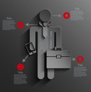 Vector infographic businessman background N2