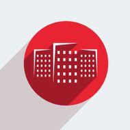 Vector red circle icon on gray background Eps10 N61
