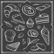 Chalk-stylized Contours of Sweets N2