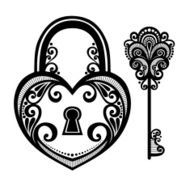 Vintage Lock with a Key N4