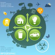 Ecological infographic design elements N2