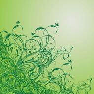 Green Scroll Corner