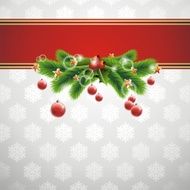 Illustration on a Christmas theme with shiny glass balls