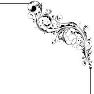 Floral black angle design