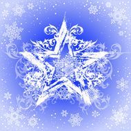 grunge star flowers ornament &amp; snowflakes