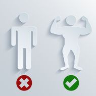 Vector Muscled Body background Eps10 N5