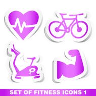 Set of Fitness Icons 1