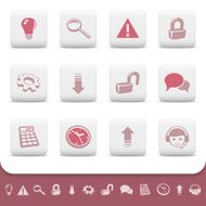Web icons on white buttons Part two