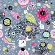 abstract texture with bunnies