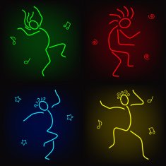 Dancing figures icons