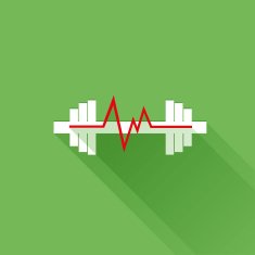 Sports heart rate flat icon