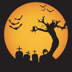 Grunge Halloween night background