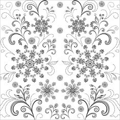 Flower background contours N13