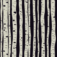 Birches in vector N8