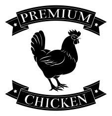 Premium chicken label