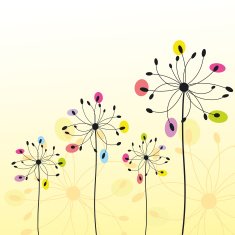 Abstract dandelion in the wind wallpaper N2
