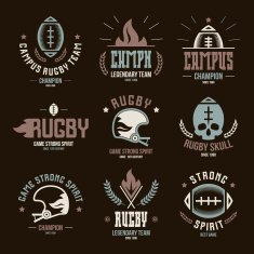 College rugby team badges N4