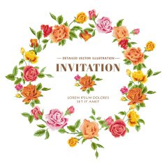 Vintage Roses Frame Card N2