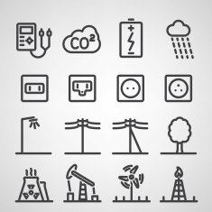 Energy and resource icon set N13