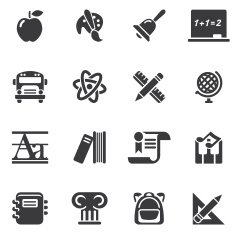 School icons - Silhouette N2