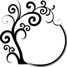 Floral circular frame N2