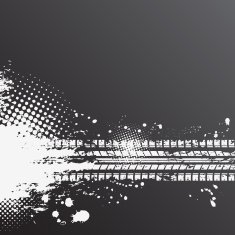 Grunge tire track background N7