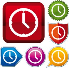 icon series clock (vector)