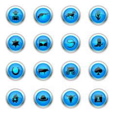 Blue Icons - Cowboy