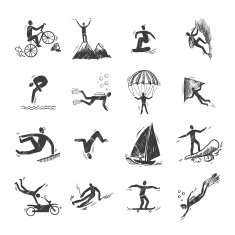 Extreme Sports Icons Sketch N2