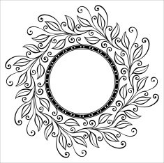 Beautiful Deco Floral Circle (Vector) N13
