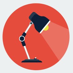 Vector desk lamp icon N2