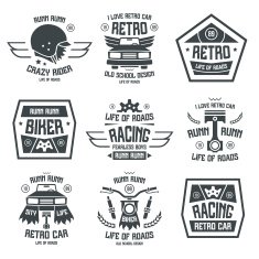 Racing badges for t-shirt N7