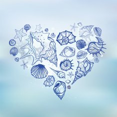 Heart of Sea shells Summer holidays N3