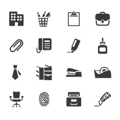Office Silhouette Icons 2