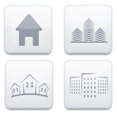 Vector white real estate app icon set Eps10