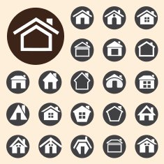Houses icons set A vector illustration
