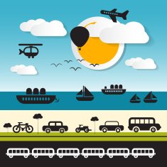 Transportation Icons on Landscape N2