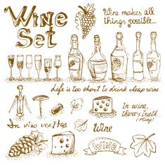 Set of wine elements N2