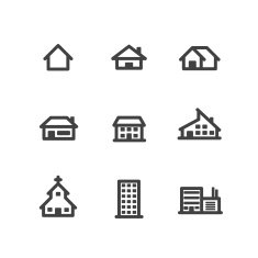House and building icons N3