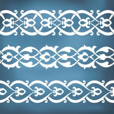 Seamless floral tiling borders N9