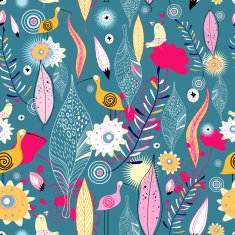 vegetable texture with birds N2