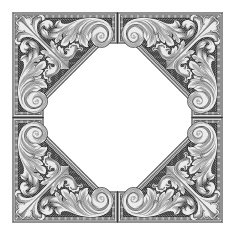 Ornate frame vector N4