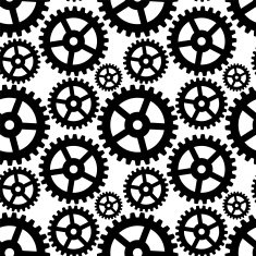 Abstract seamless pattern with cogwheels N4