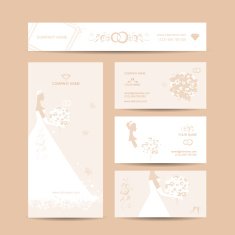 Business cards design weddign concept N4