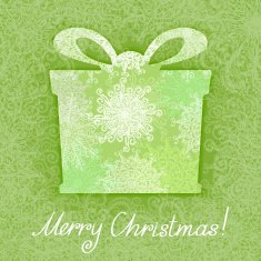 Merry Christmas background with a gift N2
